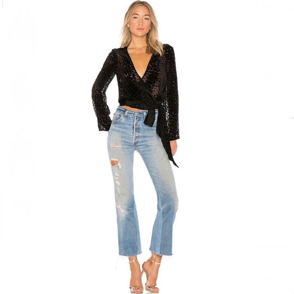 NEW PAIGE REVOLVE BLACK WRAP TOP - Picture 8 of 8
